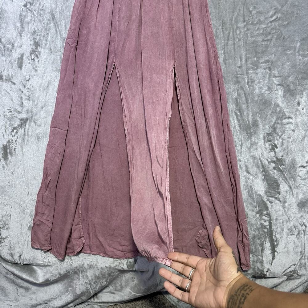 Raviya Off The Shoulder Maxi Dress Womens Size S Pink Mauve Mineral Wash Smocked - Picture 4 of 9